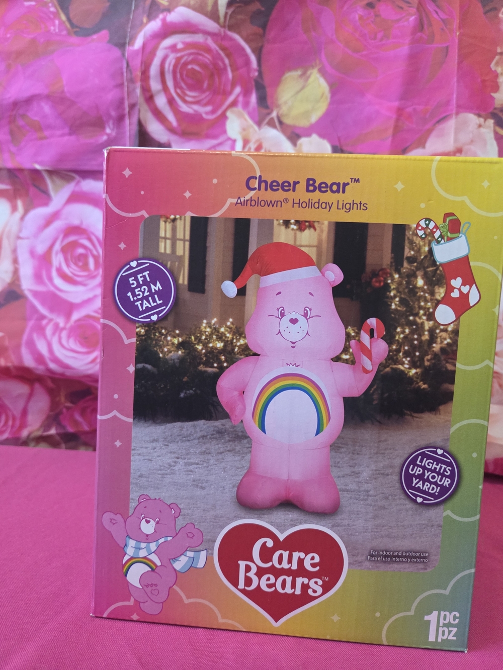 Care Bears Cheer Bear Pink Inflatable Holiday Light